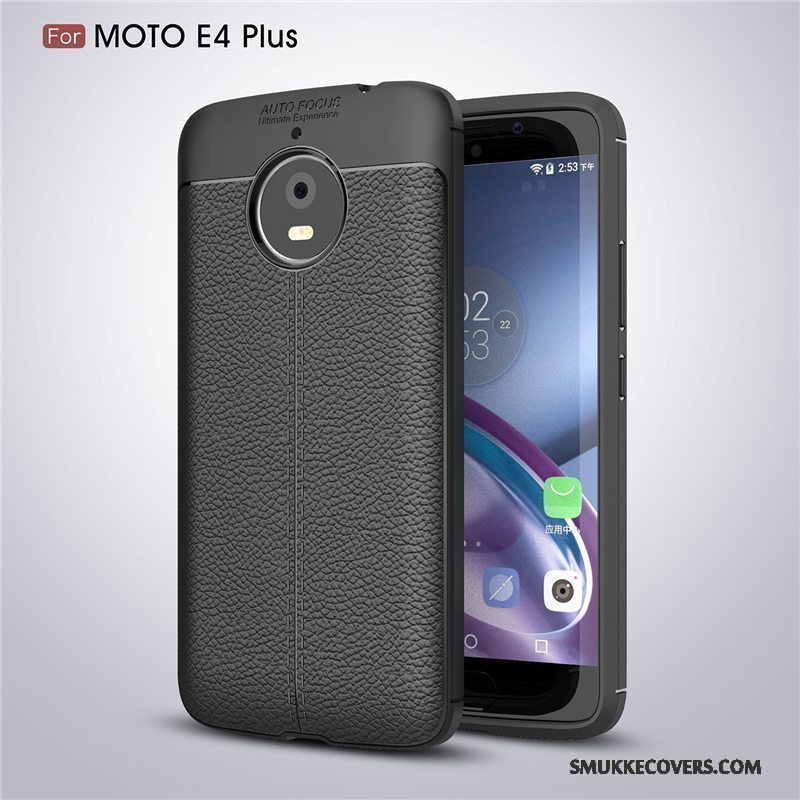 Etui Moto E4 Plus Silikone Anti-fald Telefon, Cover Moto E4 Plus Blød Rød