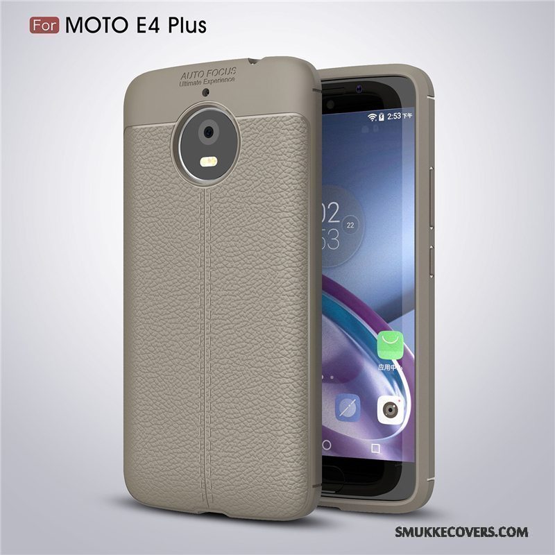 Etui Moto E4 Plus Silikone Anti-fald Telefon, Cover Moto E4 Plus Blød Rød