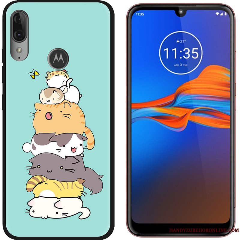 Etui Moto E6 Plus Cartoon Nubuck Klud, Cover Moto E6 Plus Malet Salg Trend