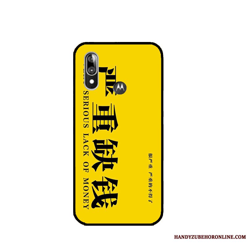 Etui Moto E6 Plus Cartoon Telefontrend, Cover Moto E6 Plus Silikone Af Personlighed Rød