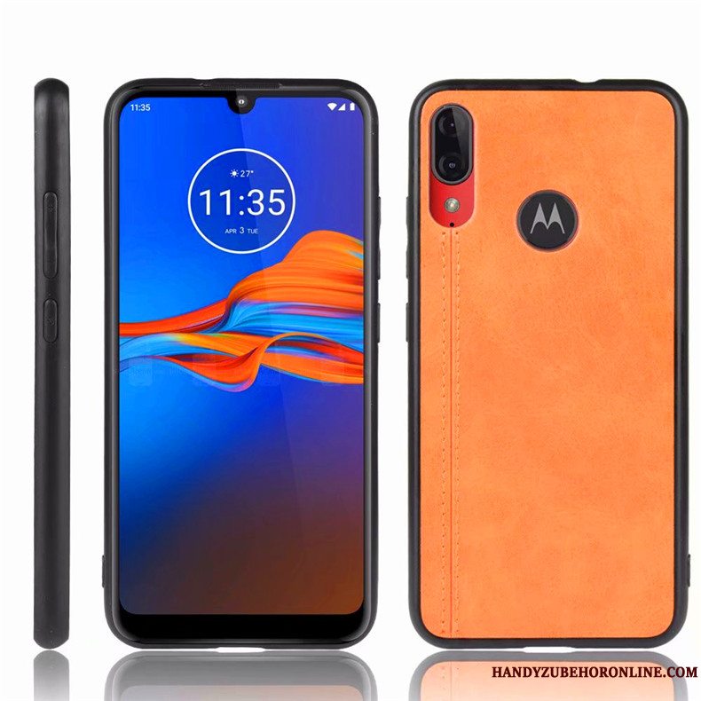 Etui Moto E6 Plus Tasker Simple Telefon, Cover Moto E6 Plus Beskyttelse Blå Anti-fald