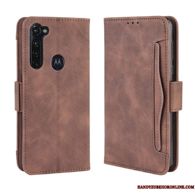 Etui Moto G Pro Læder Anti-fald Mønster, Cover Moto G Pro Vintage Telefonsort