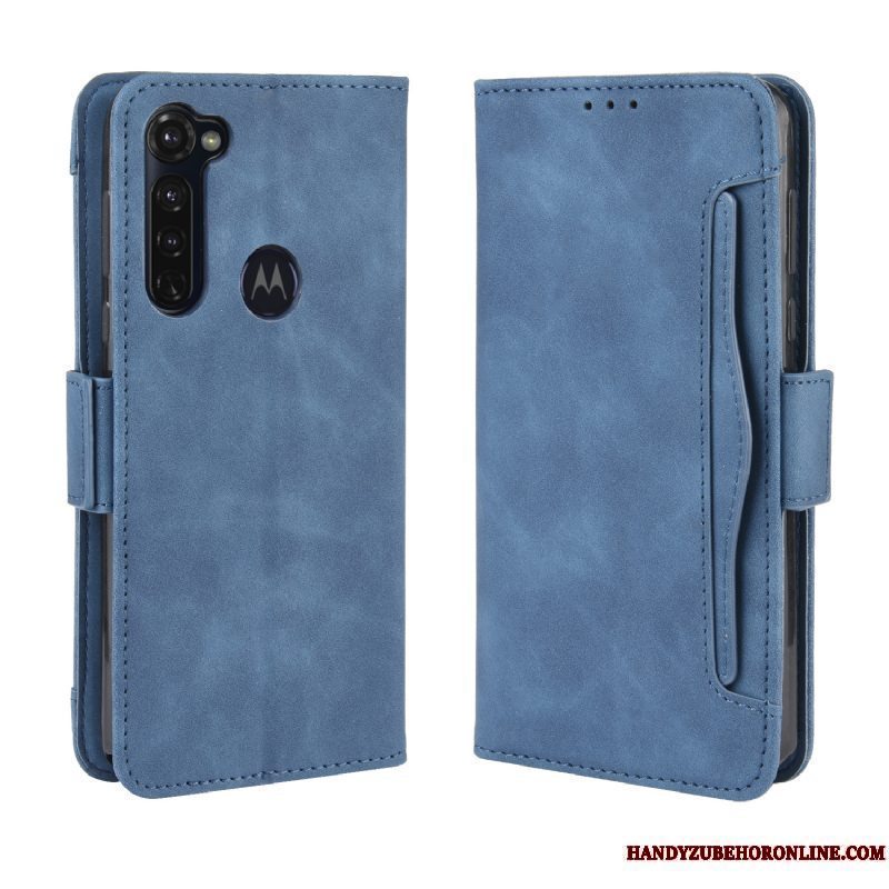 Etui Moto G Pro Læder Anti-fald Mønster, Cover Moto G Pro Vintage Telefonsort