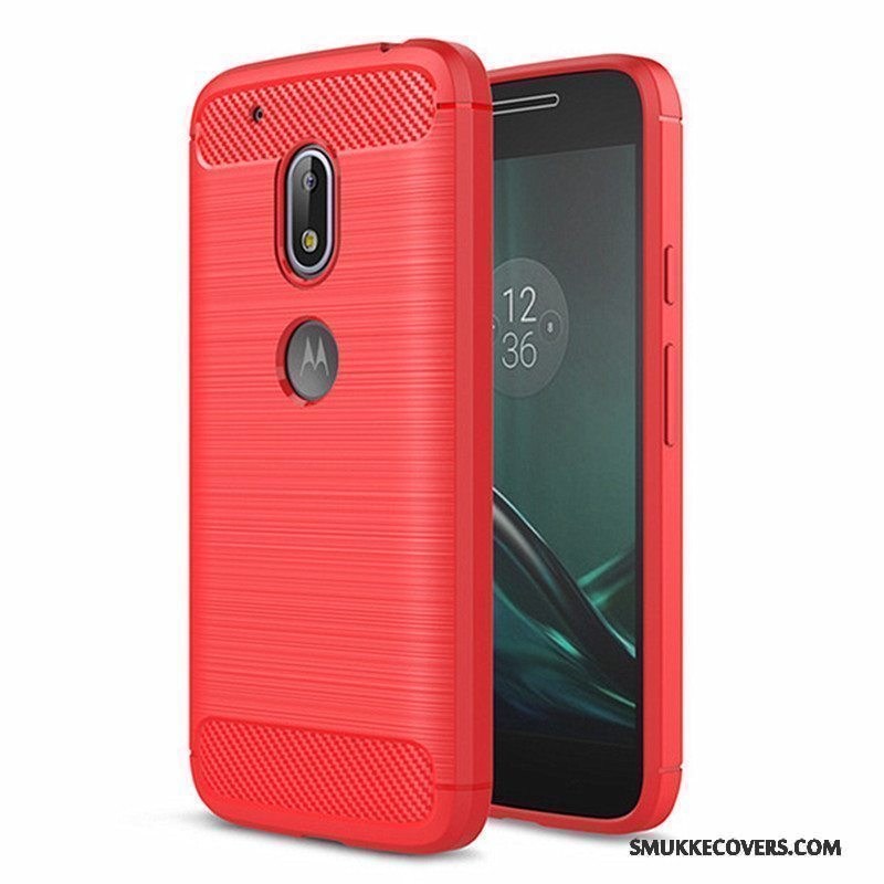 Etui Moto G4 Play Blød Rød Telefon, Cover Moto G4 Play Beskyttelse