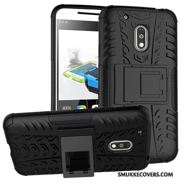 Etui Moto G4 Play Silikone Anti-fald Rød, Cover Moto G4 Play Support Telefonskridsikre