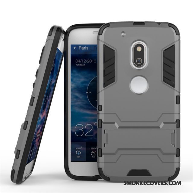 Etui Moto G4 Play Support Dobbelt Guld, Cover Moto G4 Play Beskyttelse Anti-fald Telefon