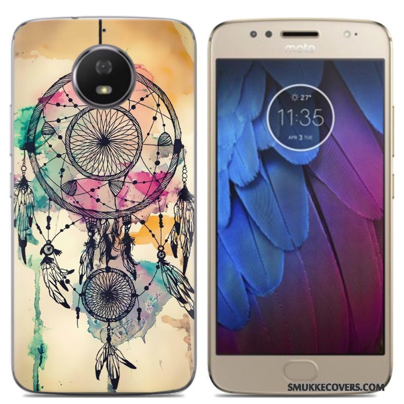 Etui Moto G5 Beskyttelse Ny Simple, Cover Moto G5 Blød Cyan Trend