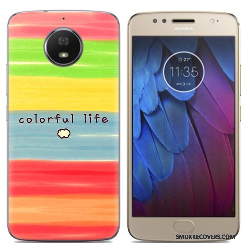 Etui Moto G5 Beskyttelse Ny Simple, Cover Moto G5 Blød Cyan Trend