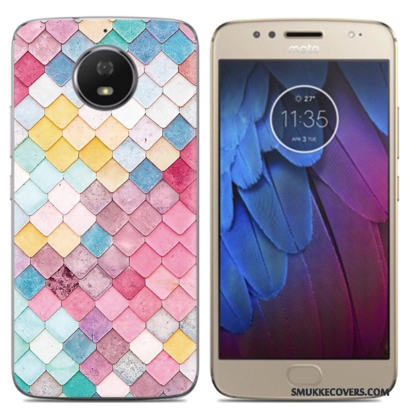 Etui Moto G5 Beskyttelse Ny Simple, Cover Moto G5 Blød Cyan Trend