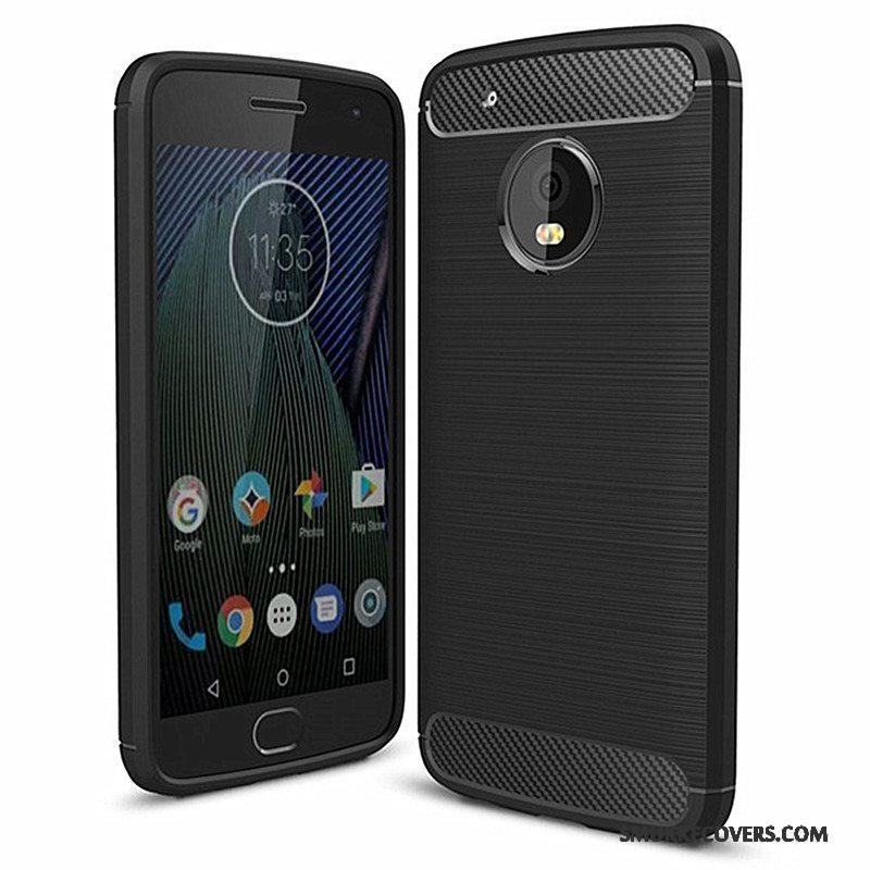 Etui Moto G5 Beskyttelse Telefongrøn, Cover Moto G5 Blød Fiber