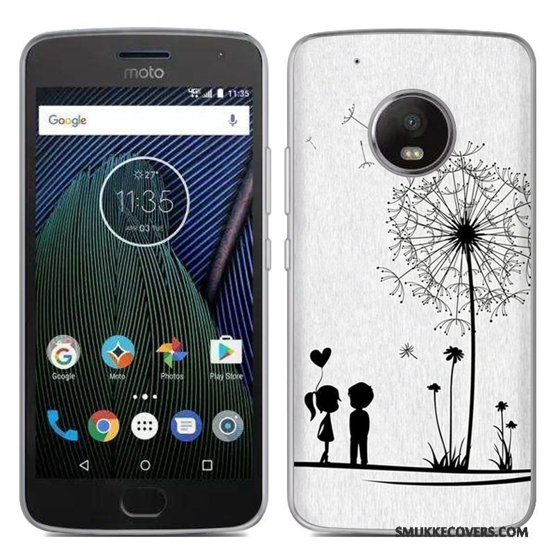 Etui Moto G5 Blød Sort Salg, Cover Moto G5 Cartoon Telefonny