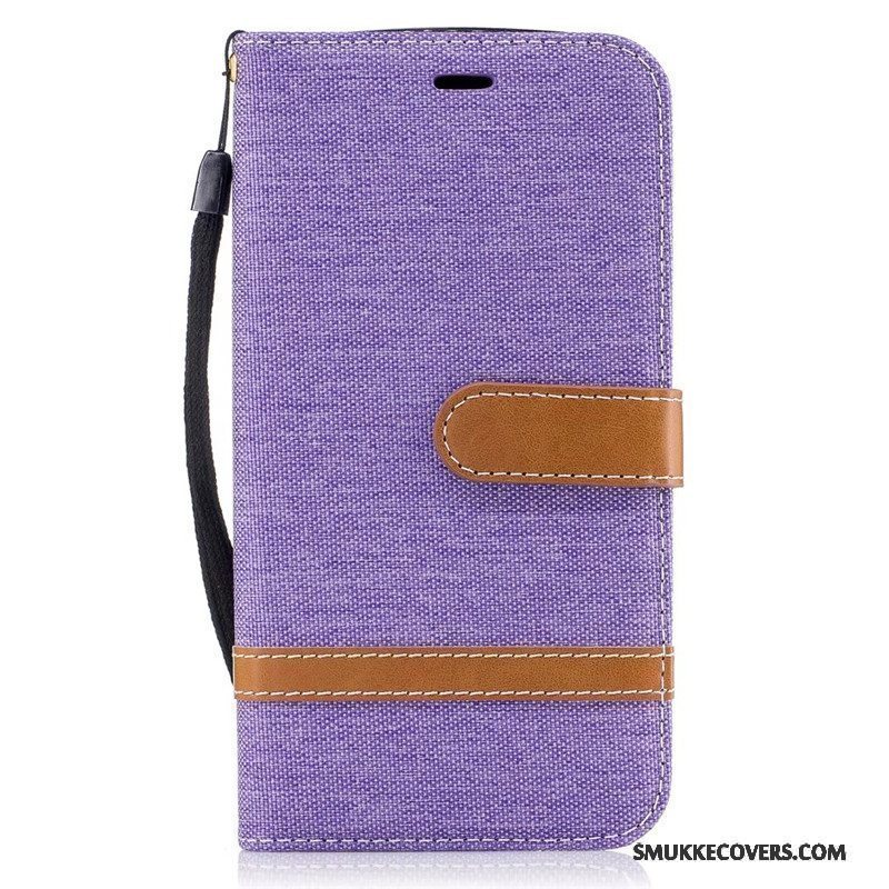 Etui Moto G5 Plus Beskyttelse Lilla Denim, Cover Moto G5 Plus