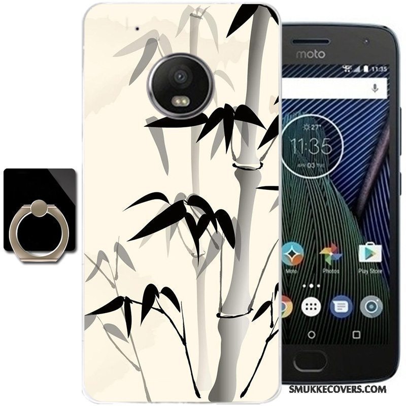 Etui Moto G5 Plus Beskyttelse Telefonvind, Cover Moto G5 Plus Tasker Sort Blæk