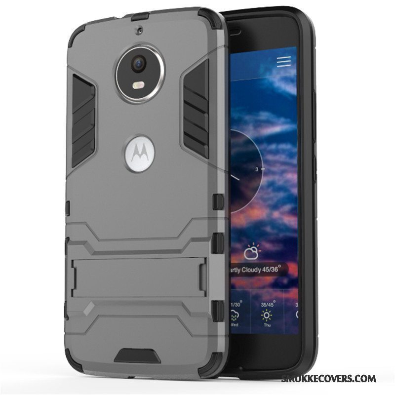 Etui Moto G5 Plus Support Armour Anti-fald, Cover Moto G5 Plus Tasker Lyseblå Telefon
