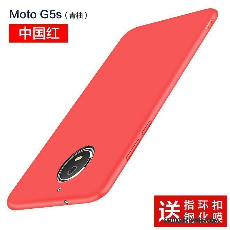 Etui Moto G5s Silikone Cyan Nubuck, Cover Moto G5s Beskyttelse Telefonanti-fald