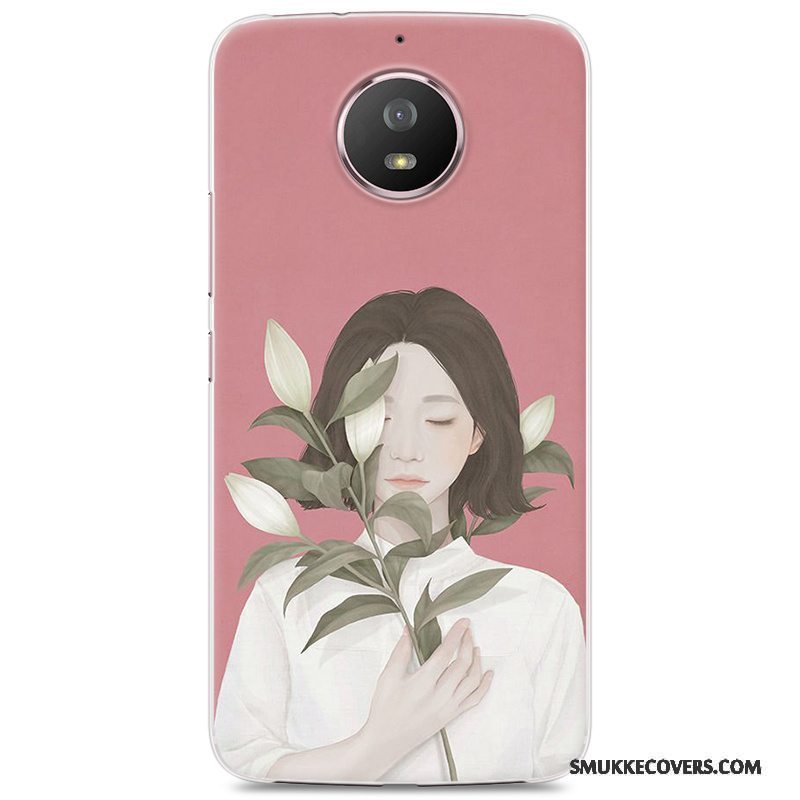 Etui Moto G5s Tasker Anti-fald Cyan, Cover Moto G5s Blød Telefonlyserød