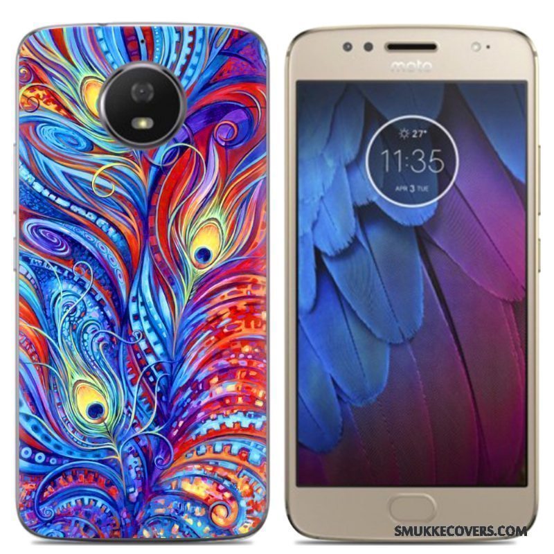 Etui Moto G5s Tasker Anti-fald Lyserød, Cover Moto G5s Kreativ Telefon