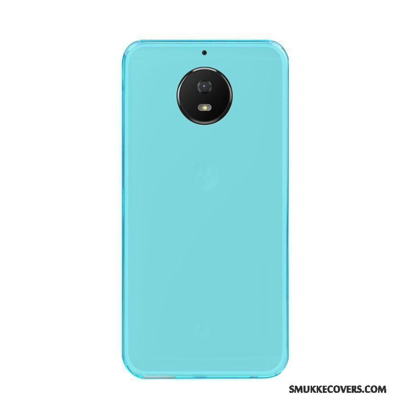 Etui Moto G5s Tasker Farve Rød, Cover Moto G5s Blød Cyan Anti-fald