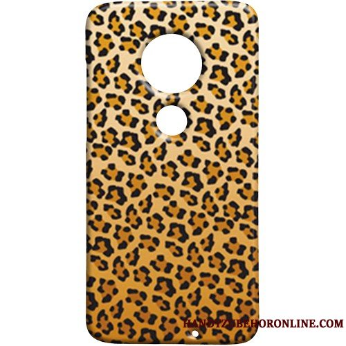 Etui Moto G7 Beskyttelse Hård Rød, Cover Moto G7 Leopard Af Personlighed