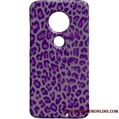 Etui Moto G7 Beskyttelse Hård Rød, Cover Moto G7 Leopard Af Personlighed