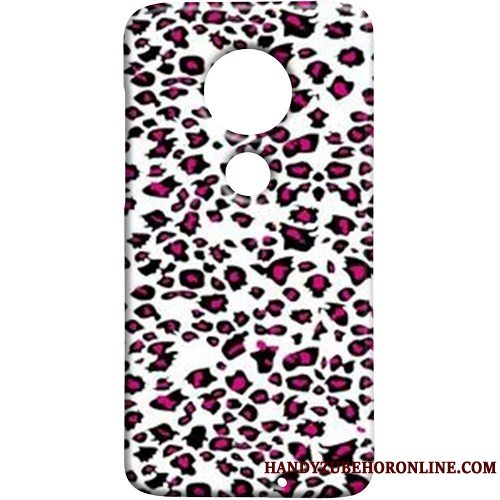 Etui Moto G7 Beskyttelse Hård Rød, Cover Moto G7 Leopard Af Personlighed