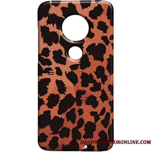 Etui Moto G7 Beskyttelse Hård Rød, Cover Moto G7 Leopard Af Personlighed