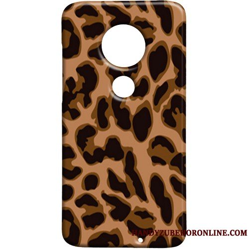 Etui Moto G7 Beskyttelse Hård Rød, Cover Moto G7 Leopard Af Personlighed