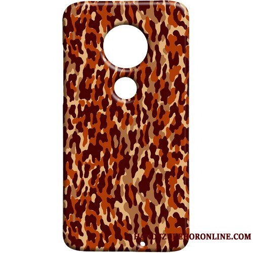 Etui Moto G7 Beskyttelse Hård Rød, Cover Moto G7 Leopard Af Personlighed