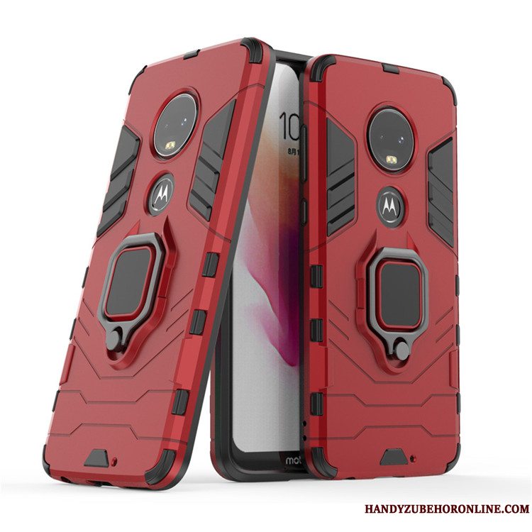 Etui Moto G7 Beskyttelse Ring Telefon, Cover Moto G7 Tasker Cyan Anti-fald