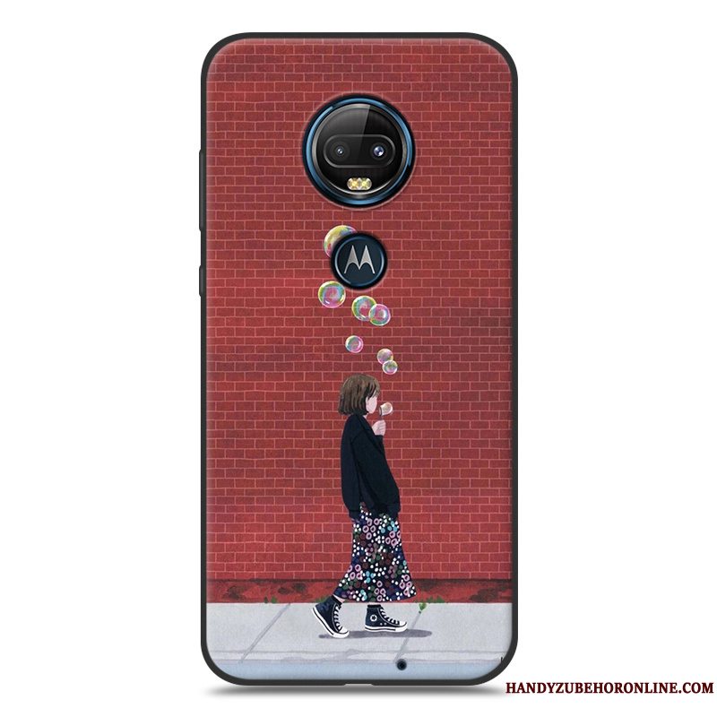 Etui Moto G7 Blød Vind Lyserød, Cover Moto G7 Beskyttelse Af Personlighed Telefon