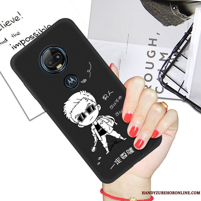 Etui Moto G7 Cartoon Sort Telefon, Cover Moto G7 Beskyttelse