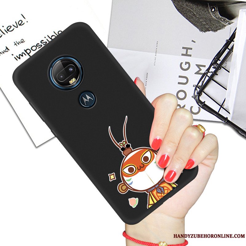 Etui Moto G7 Cartoon Sort Telefon, Cover Moto G7 Beskyttelse