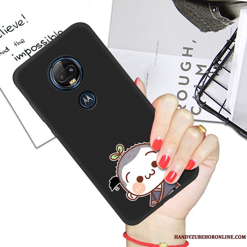 Etui Moto G7 Cartoon Sort Telefon, Cover Moto G7 Beskyttelse