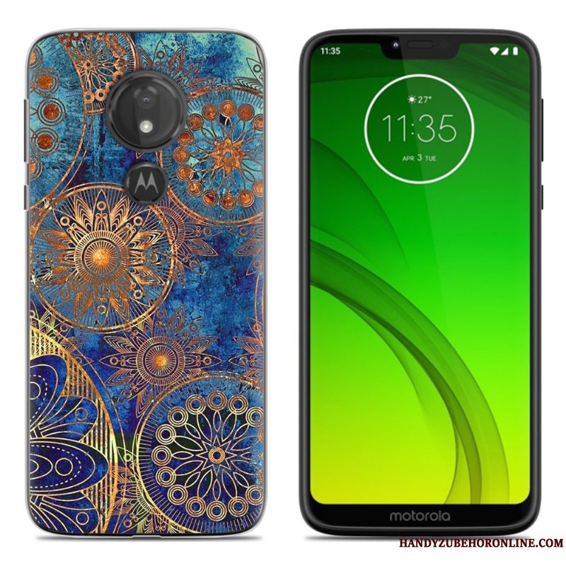 Etui Moto G7 Play Blød Sort Af Personlighed, Cover Moto G7 Play Kreativ Telefon