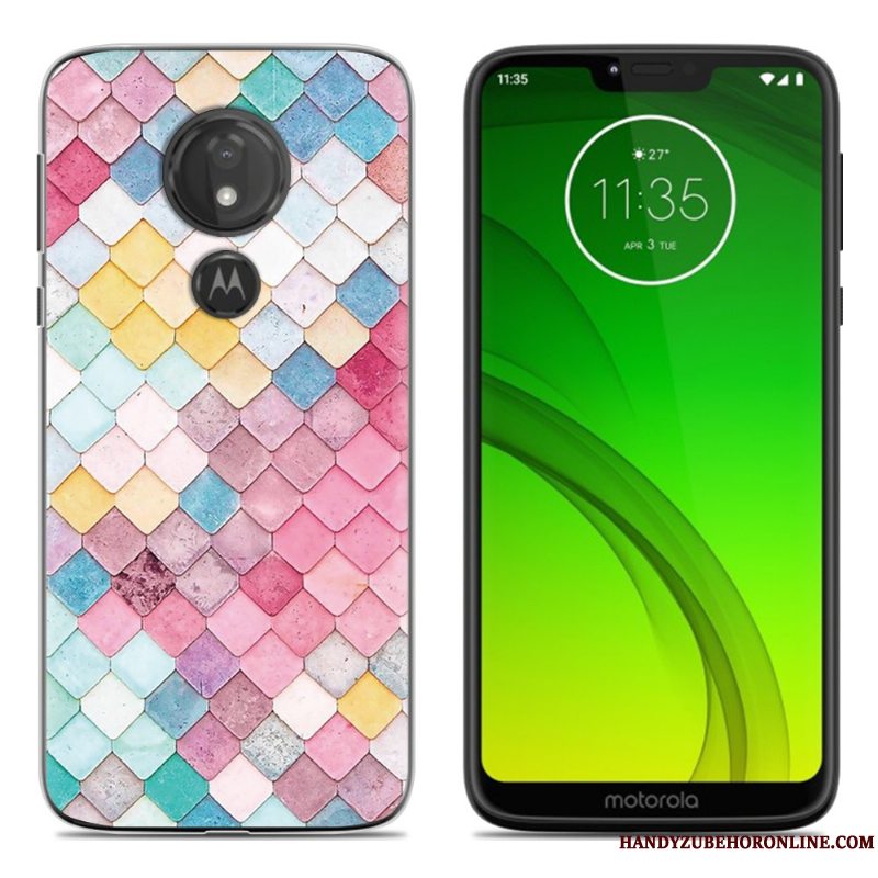 Etui Moto G7 Play Blød Sort Af Personlighed, Cover Moto G7 Play Kreativ Telefon