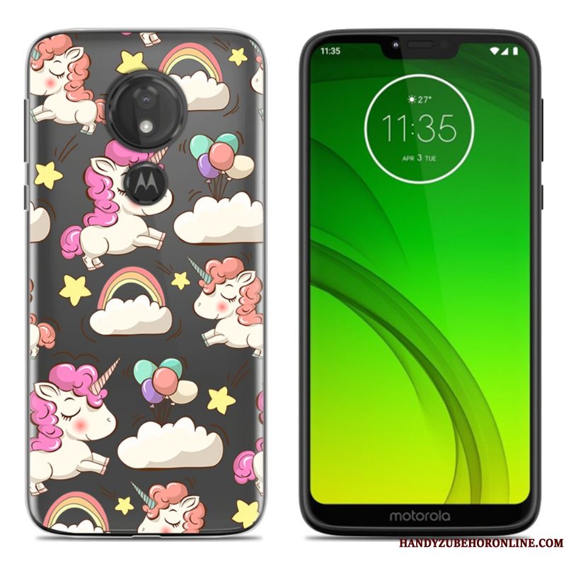 Etui Moto G7 Play Blød Sort Af Personlighed, Cover Moto G7 Play Kreativ Telefon