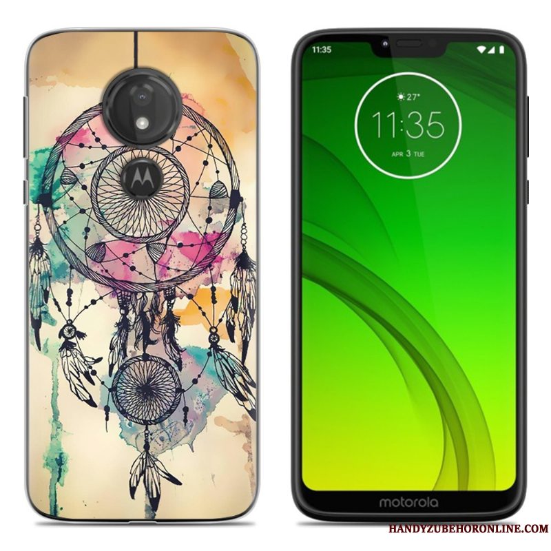 Etui Moto G7 Play Blød Sort Af Personlighed, Cover Moto G7 Play Kreativ Telefon