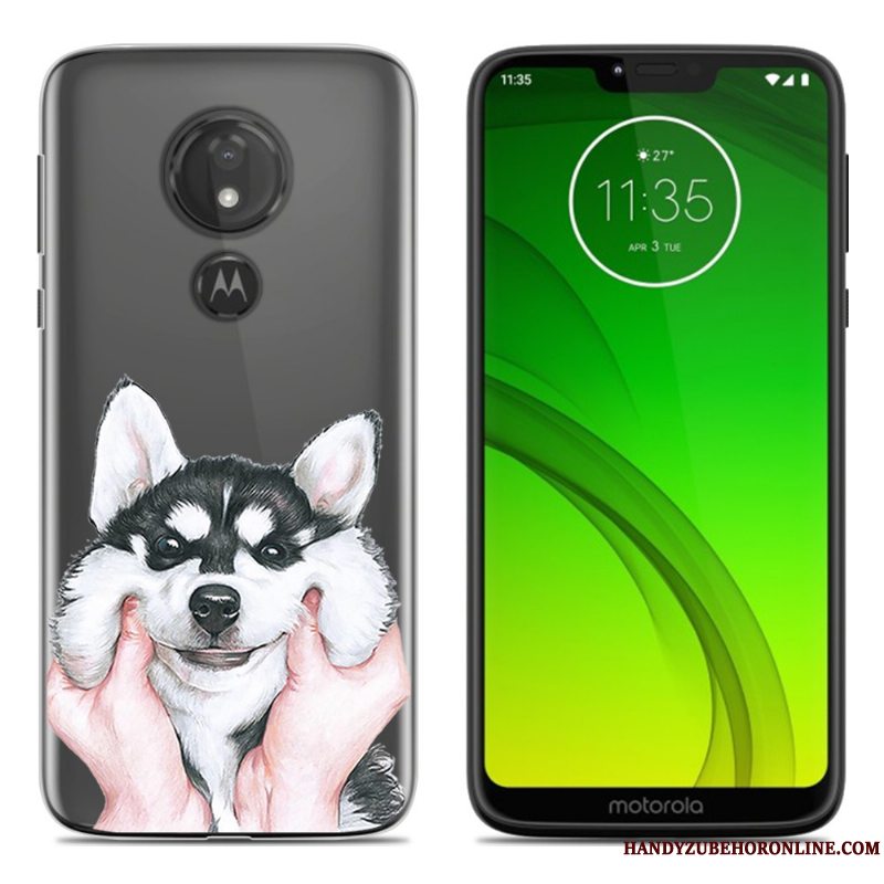 Etui Moto G7 Play Blød Sort Af Personlighed, Cover Moto G7 Play Kreativ Telefon