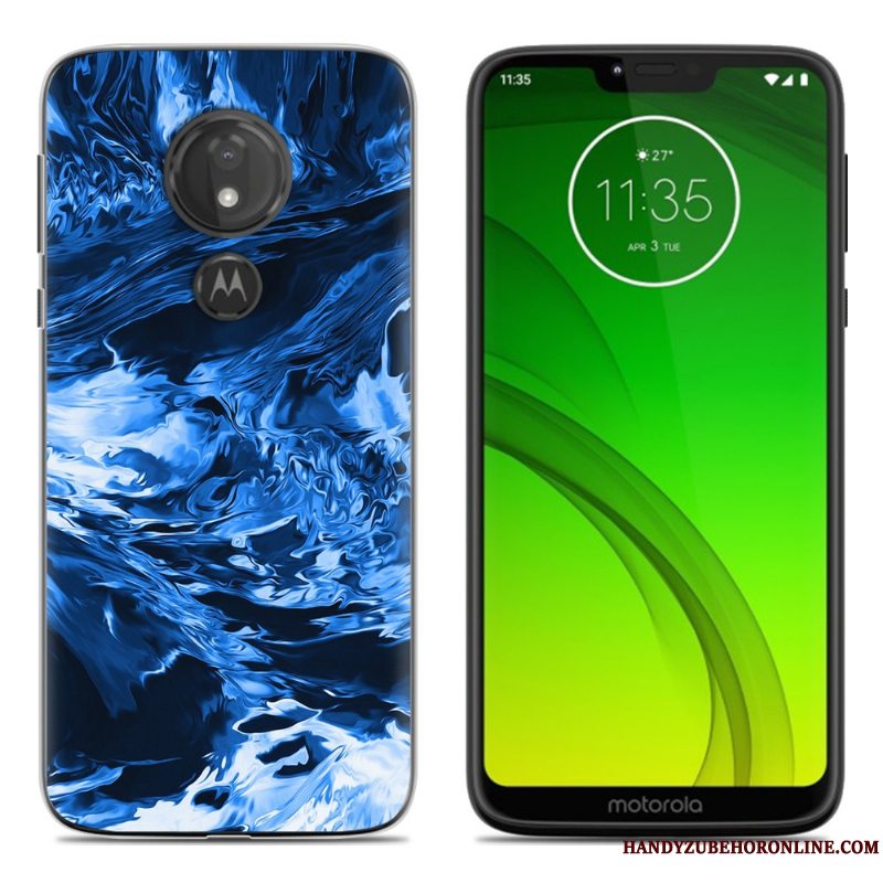 Etui Moto G7 Play Blød Sort Af Personlighed, Cover Moto G7 Play Kreativ Telefon