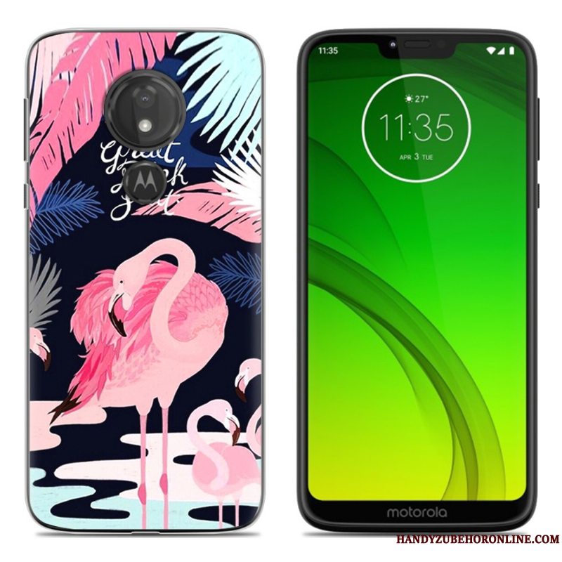 Etui Moto G7 Play Blød Sort Af Personlighed, Cover Moto G7 Play Kreativ Telefon