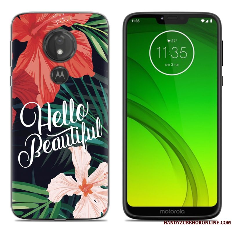 Etui Moto G7 Play Blød Sort Af Personlighed, Cover Moto G7 Play Kreativ Telefon