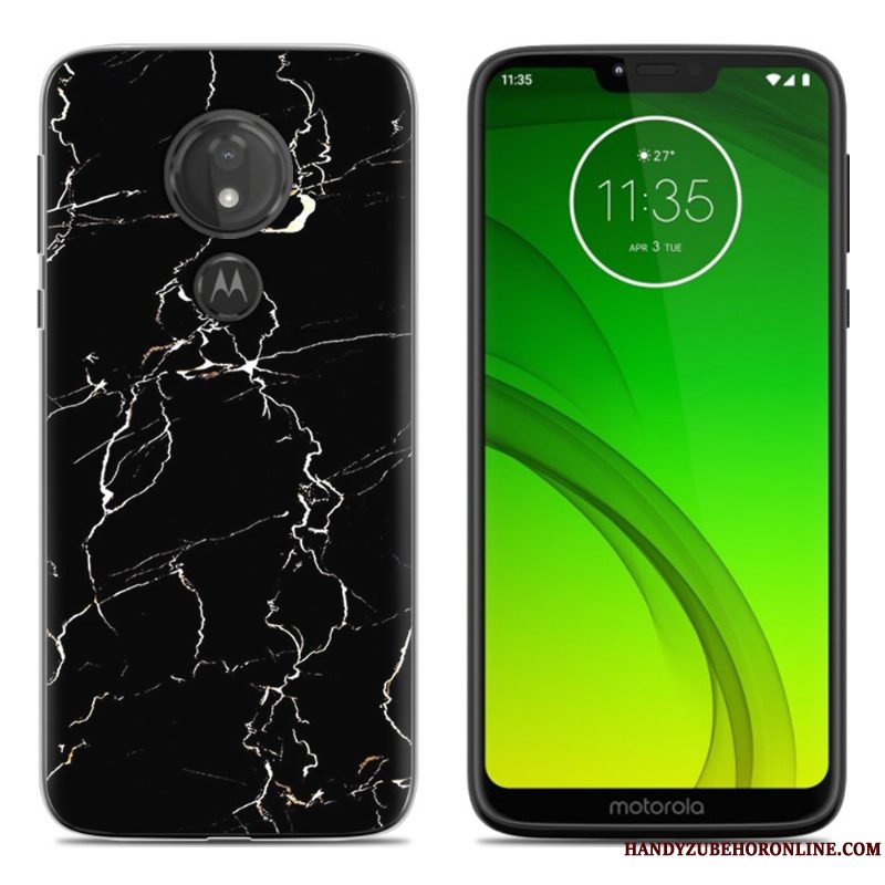 Etui Moto G7 Play Blød Sort Af Personlighed, Cover Moto G7 Play Kreativ Telefon