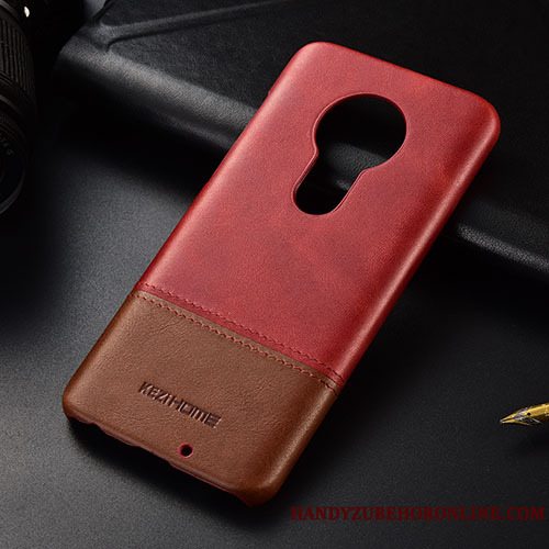 Etui Moto G7 Play Læder Telefonkhaki, Cover Moto G7 Play Beskyttelse Blandede Farver