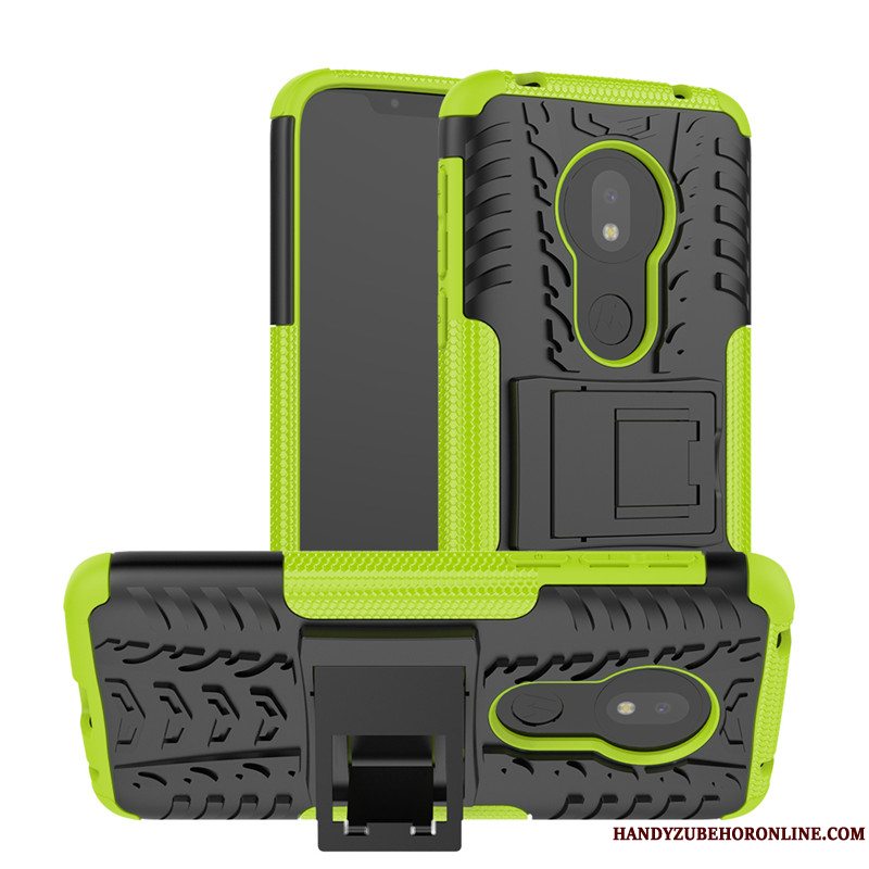 Etui Moto G7 Play Support Hvid Telefon, Cover Moto G7 Play Beskyttelse