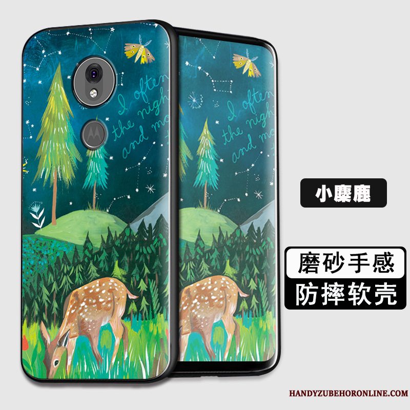 Etui Moto G7 Play Tasker Anti-fald Sort, Cover Moto G7 Play Blød Telefon