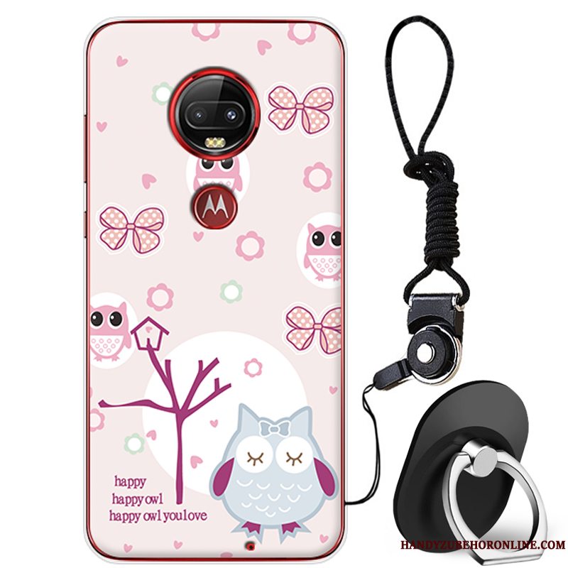 Etui Moto G7 Plus Cartoon Anti-fald Blå, Cover Moto G7 Plus Beskyttelse Telefon