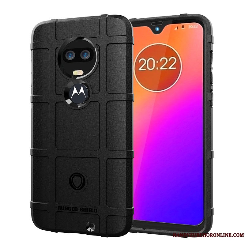 Etui Moto G7 Tasker Nubuck Mønster, Cover Moto G7 Kreativ Tykke Ny