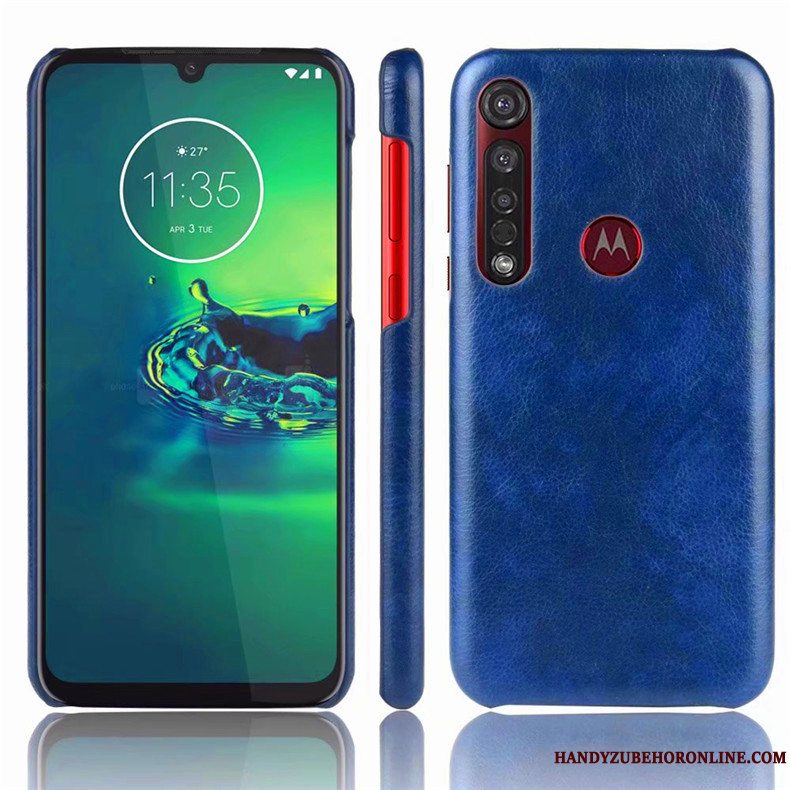 Etui Moto G8 Plus Beskyttelse Anti-fald Simple, Cover Moto G8 Plus Blå Telefon