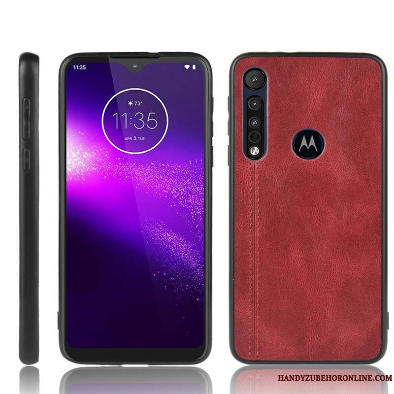 Etui Moto G8 Plus Beskyttelse Anti-fald Telefon, Cover Moto G8 Plus Let Tynd Rød