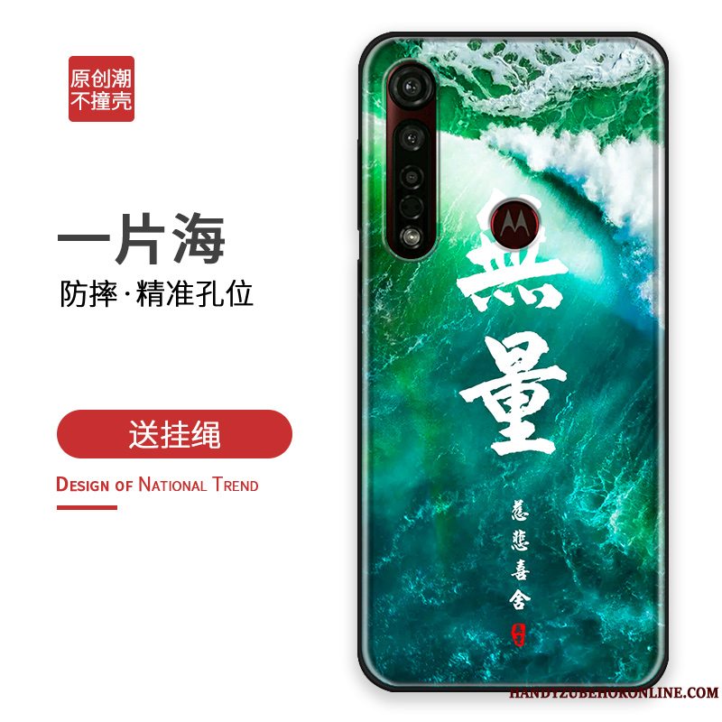 Etui Moto G8 Plus Beskyttelse Telefongrøn, Cover Moto G8 Plus Tasker Af Personlighed Tilpas
